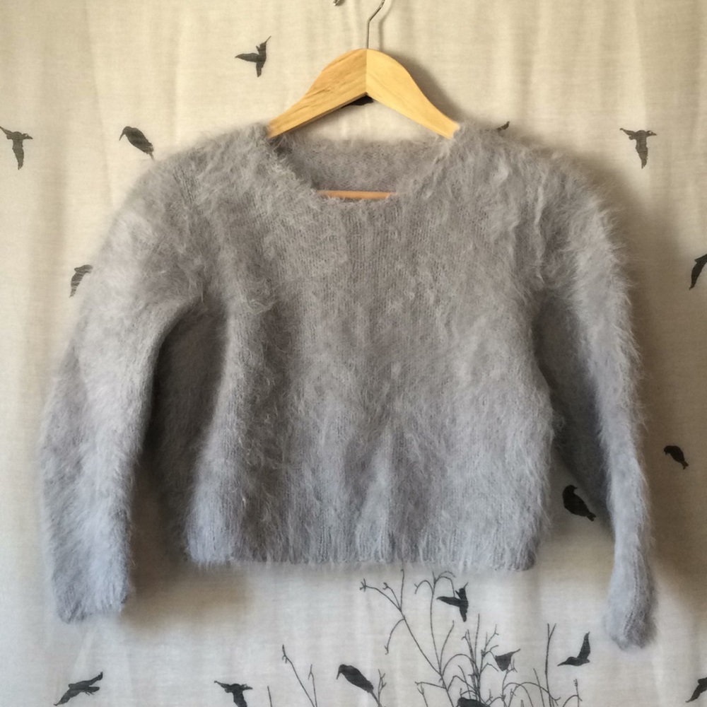 Super Soft Cropped Mohair Sweater